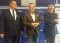 17.02.2020. Kielce. Na zdjęciu: Adam Cyrański - poseł KO, Bartłomiej Sienkiewicz - poseł KO i Edward Rzepka - szef sztabu wyborczego Małgorzaty Kidawy-Błońskiej / Marcin Przemirski / Radio Kielce