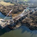 09.01.2020. Nowy Korczyn. Budowa mostu na Wiśle / Paweł Zagaja / facebook