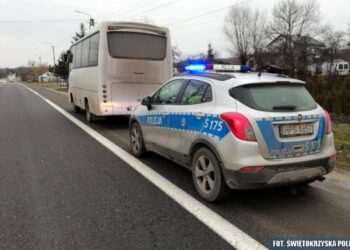 21.02.2020 Policyjna kontrola autobusu kursowego / świętokrzyska policja