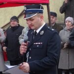 09.02.2020. Iwaniska. Uroczystość przekazania samochodów dla OSP w Iwaniskach i OSP w Kamieńcu. Na zdjęciu: Daniel Kijanka - prezes OSP w Iwaniskach / Emilia Sitarska / Radio Kielce