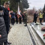14.02.2020. Sandomierz. Rocznica przemianowania Związku Walki Zbrojnej w Armię Krajową. Na zdjęciu (od lewej): Katarzyna Knap-Sawicka - kierownik Referatu Kultury i Turystyki w Urzędzie Miasta w Sandomierzu i Marcin Marzec - burmistrz Sandomierza / Grażyna Szlęzak-Wójcik / Radio Kielce