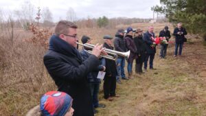 02.02.2020. Mroczków. Uroczystości upamiętniające pacyfikację rodzin Janasów i Dobrowolskich / Anna Głąb / Radio Kielce