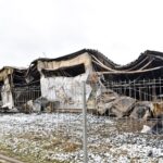 11.02.2020. Kornica. Zakład drzewny przy ulicy Przemysłowej, w którym wybuchł pożar / Magdalena Galas-Klusek / Radio Kielce