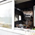 11.02.2020. Kornica. Zakład drzewny przy ulicy Przemysłowej, w którym wybuchł pożar / Magdalena Galas-Klusek / Radio Kielce