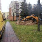 04.02.2020 Kielce. Usuwanie awarii wodociągu na Uroczysku / Mateusz Kaczmarczyk / Radio Kielce