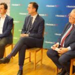 19.02.2020. Jędrzejów. Wizyta Władysława Kosiniaka-Kamysza. Na zdjęciu (od lewej): Paweł Olszak - szef struktur gminnych PSL, Władysław Kosiniak-Kamysz - kandydat na prezydenta RP i Czesław Siekierski - poseł PSL / Ewa Pociejowska-Gawęda / Radio Kielce