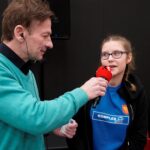 05.02.2020 Kielce. Turniej szachowy w Radiu Kielce. Na zdjęciu (od lewej): Paweł Solarz i Monika Anyż - zawodniczka zdjęciu (od lewej): Paweł Solarz i Leszek Jarosz - prezes Katolickiego Międzyszkolnego Klubu Szachowego “Victoria KomplexBud” Kielce / Piotr Kwaśniewski / Radio Kielce