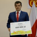 06.02.2020. Kielce. Wręczenie promes z programu „Maluch+”. Na zdjęciu: Marcin Adamczyk - wójt gminy Bogoria / Piotr Kwaśniewski / Radio Kielce