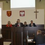 20.02.2020. Kielce. Sesja Rady Miasta Kielce. Na zdjęciu (od lewej): Joanna Winiarska - wiceprzewodnicząca Rady Miasta Kielce, Marcin Różycki - zastępca prezydenta Kielc, Katarzyna Zapała - wiceprzewodnicząca Rady Miasta Kielce i Jarosław Karyś - wiceprzewodniczący Rady Miasta Kielce / Michał Kita / Radio Kielce