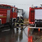 10.02.2020. Kornica. Pożar zakładu drzewnego przy ulicy Przemysłowej / Jarosław Kubalski / Radio Kielce