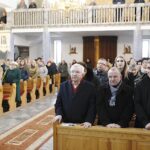 23.02.2020. Łysaków. Inauguracja kampanii prezydenckiej Andrzeja Dudy w powiecie jędrzejowskim. Na zdjęciu (od lewej): poseł Krzysztof Lipiec - lider świętokrzyskich struktur PiS, Marek Bogusławski - wicemarszałek województwa świętokrzyskiego, Andrzej Pruś - przewodniczący Sejmiku Województwa Świętokrzyskiego / Jarosław Kubalski / Radio Kielce