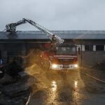 10.02.2020. Kornica. Pożar zakładu drzewnego przy ulicy Przemysłowej / Jarosław Kubalski