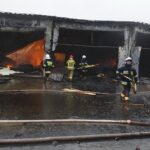 10.02.2020. Kornica. Pożar zakładu drzewnego przy ulicy Przemysłowej / Jarosław Kubalski / Radio Kielce