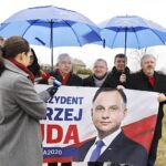23.02.2020. Łysaków. Inauguracja kampanii prezydenckiej Andrzeja Dudy w powiecie jędrzejowskim. Na zdjęciu (od lewej): poseł Krzysztof Lipiec - lider świętokrzyskich struktur PiS, Marek Bogusławski - wicemarszałek województwa świętokrzyskiego, Andrzej Pruś - przewodniczący Sejmiku Województwa Świętokrzyskiego, Krzysztof Majchrzak - kierownik biura powiatowego ARiMR w Jędrzejowie / Jarosław Kubalski / Radio Kielce