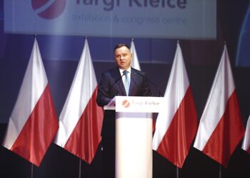 03.09.2019. Kielce. Inauguracja 27. Międzynarodowego Przemysłu Obronnego. Na zdjęciu: Andrzej Duda - prezydent RP / Jarosław Kubalski / Radio Kielce