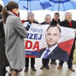 23.02.2020. Łysaków. Inauguracja kampanii prezydenckiej Andrzeja Dudy w powiecie jędrzejowskim. Na zdjęciu (od lewej): poseł Krzysztof Lipiec - lider świętokrzyskich struktur PiS, Marek Bogusławski - wicemarszałek województwa świętokrzyskiego, Andrzej Pruś - przewodniczący Sejmiku Województwa Świętokrzyskiego, Krzysztof Majchrzak - kierownik biura powiatowego ARiMR w Jędrzejowie / Jarosław Kubalski / Radio Kielce