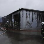 10.02.2020. Kornica. Pożar zakładu drzewnego przy ulicy Przemysłowej / Jarosław Kubalski / Radio Kielce