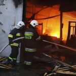 10.02.2020. Kornica. Pożar zakładu drzewnego przy ulicy Przemysłowej / Jarosław Kubalski / Radio Kielce