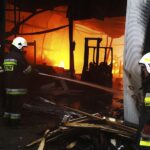 10.02.2020. Kornica. Pożar zakładu drzewnego przy ulicy Przemysłowej / Jarosław Kubalski / Radio Kielce