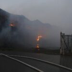 10.02.2020. Kornica. Pożar zakładu drzewnego przy ulicy Przemysłowej / Jarosław Kubalski / Radio Kielce