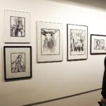 19.02.2020. Kielce. Wystawa prac Józefa Grzegorza Michałka „Poza kreską" w Galerii Sztuki Współczesnej Pałacyku T. Zielińskiego w Kielcach / Jarosław Kubalski / Radio Kielce