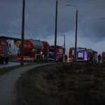 10.02.2020. Kornica. Pożar zakładu drzewnego przy ulicy Przemysłowej / Jarosław Kubalski / Radio Kielce