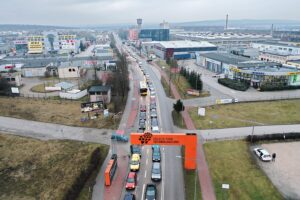 14.02.2020. Kielce. Zablokowany buspas na ul. Olszewskiego / Jarosław Kubalski / Radio Kielce