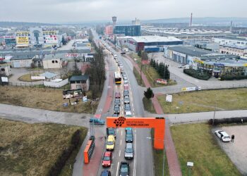 14.02.2020. Kielce. Zablokowany buspas na ul. Olszewskiego / Jarosław Kubalski / Radio Kielce