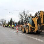 06.02.2020 Kazimierza Wielka. Remont ulicy Kolejowej / Marta Gajda / Radio Kielce