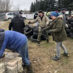 23.02.2020. Sandomierz. Budowa wybiegu dla psów ze schroniska / Grażyna-Szlęzak-Wójcik / Radio Kielce
