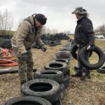 23.02.2020. Sandomierz. Budowa wybiegu dla psów ze schroniska / Grażyna-Szlęzak-Wójcik / Radio Kielce