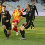 08.02.2020 Kielce. Mecz Korona Kielce - Górnik Zabrze. Matej Pućko / Jarosław Kubalski / Radio Kielce