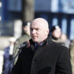 09.02.2020 Kielce. Uroczystości pod pomnikiem Armii Krajowej w 78. rocznicę przemianowania ZWZ w AK. Wicewojewoda Rafał Nowak / Jarosław Kubalski / Radio Kielce