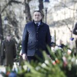 09.02.2020 Kielce. Uroczystości pod pomnikiem Armii Krajowej w 78. rocznicę przemianowania ZWZ w AK. Starosta Mirosław Gębski / Jarosław Kubalski / Radio Kielce