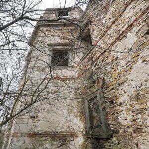 10.02.2020 Podzamcze Piekoszowskie. Ruiny pałacu Tarłów / Jarosław Kubalski / Radio Kielce