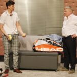 12.02.2020 Kielce. Mała scena KCK. Próba prasowa spektaklu "Prawda" Teatru TeTaTeT. Dawid Żłobiński i Mirosław Bieliński / Jarosław Kubalski / Radio Kielce