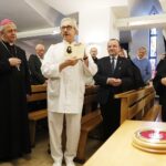 13.02.2020 Kielce. Relikwie świętej siostry Faustyny Kowalskiej zostały przekazane do ŚCO. Biskup Jan Piotrowski, prof. Stanisław Gód, wicemarszałek Marek Bogusławski i siostra Petra Kowalczyk - przełożona generalna Zgromadzenia Sióstr Matki Bożej Miłosierdzia / Jarosław Kubalski / Radio Kielce