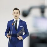 20.02.2020 Strawczynek. Otwarcie wiejskiej świetlicy po remoncie. Dyrektor Samorządowego Centrum Kultury i Sportu w Strawczynie Łukasz Woźniak / Jarosław Kubalski / Radio Kielce