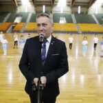 27.02.2020 Kielce. Hala Legionów.  I Świętokrzyska Olimpiada Przedszkolaka. Wojewoda Zbigniew Koniusz / Jarosław Kubalski / Radio Kielce