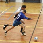 22.02.2020 Kielce. Mistrzostwa Polski Wyższych Seminariów Duchownych i Zakonnych w halowej piłce nożnej. Mecz Toruń - Wrocław / Jarosław Kubalski / Radio Kielce