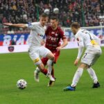 23.02.2020 Kraków. Mecz Wisła Kraków - Korona Kielce. Jakub Żubrowski i Mateusz Spychała / Krzysztof Bujnowicz / Radio Kielce