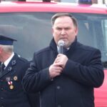 09.02.2020. Iwaniska. Uroczystość przekazania samochodów dla OSP w Iwaniskach i OSP w Kamieńcu. Na zdjęciu: Marek Kwitek - poseł PiS / Emilia Sitarska / Radio Kielce