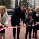 06.02.2020 Sandomierz. Otwarcie nowej siedziby Przedszkola Samorządowego nr 6. Na zdjęciu (od lewej): Magdalena Stępień - dyrektor placówki, burmistrz Marcin Marzec, przedszkolak Adaś i wicemarszałek Renata Janik / Grażyna Szlęzak-Wójcik / Radio Kielce