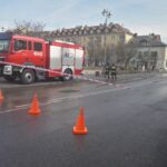 01.02.2020. Ostrowiec Świętokrzyski. Awaria wodociągu na Rynku / Emilia Sitarska / Radio Kielce