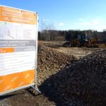 09.02.2020 Ostrowiec Świętokrzyski. Prace budowlane przy ulicy Ogrodowej / Emilia Sitarska / Radio Kielce