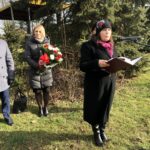 17.02.2020. Staszów. Uroczystości z okazji 157. rocznicy wybuchu powstania styczniowego. Na zdjęciu pierwsza z prawej Anna Karasińska - dyrektor Liceum Ogólnokształcącego im. ks. kard S. Wyszyńskiego w Staszowie / Grażyna Szlęzak-Wójcik / Radio Kielce