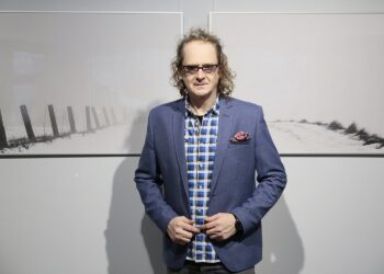06.02.2020. Kielce. Wystawa fotografii Grzegorza Sidła w Galerii Tycjan. Na zdjęciu Grzegorz Sideł / Wiktor Taszłow / Radio Kielce