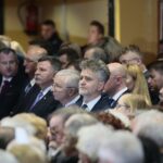 07.02.2020. Włoszczowa. Wizyta prezydenta RP Andrzeja Dudy. Na zdjęciu (w środku): Piotr Wawrzyk - wiceminister spraw zagranicznych, Andrzej Kryj - poseł PiS, Krzysztof Lipiec - lider świętokrzyskiego PiS i Krzysztof Słoń - senator PiS / Wiktor Taszłow / Radio Kielce