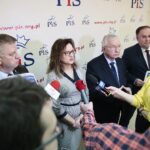 10.02.2020. Kielce. Konferencja PiS. Na zdjęciu (od lewej): Jarosław Rusiecki - senator, Agata Wojtyszek -poseł, Krzysztof Lipiec - poseł, Marek Kwitek - poseł / Wiktor Taszłow / Radio Kielce