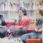 12.02.2020. Kielce. Instytut Dizajnu. Konferencja prasowa. Na zdjęciu (od lewej): Ewa Chabielska - dyrektor Wzgórza Zamkowego, Wiktoria Podolec - stowarzyszenie NÓW Nowe Rzemiosło, Joanna Kurkiewicz - Instytut Dizajnu / Wiktor Taszłow / Radio Kielce